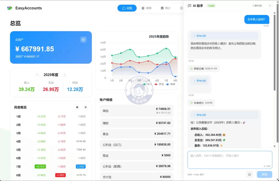 开源中文记账软件，数据自主可控，AI 智能助手