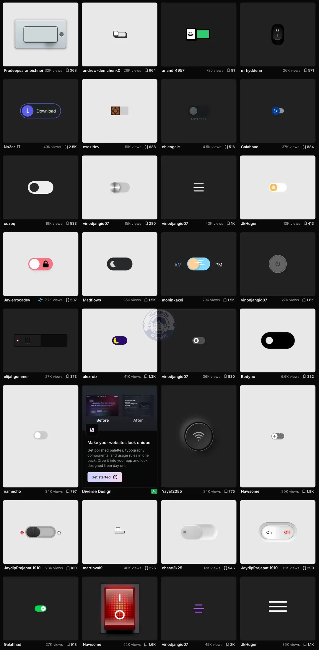 完全免费 UI 组件库！5400+ 组件开源可商用，设计师做 Loading 不用从0画了！